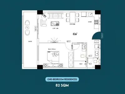 Berkeley Residency 1 Bedroom Apartment B-05 Floor 2